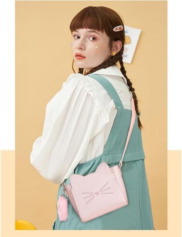 AFKOMST Kawaii Cat Purse for Ladies Girls and Teens, Small Kitty Bag and Novelty Gifts for Birthday Christmas Valentine's Day in Saudi Arabia