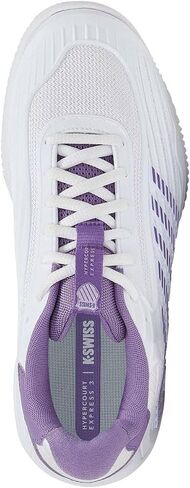 K-Swiss Women's Hypercourt Express 3 Clay Tennis Shoe, White Purple Haze Lunar Rock, 9 in Kuwait