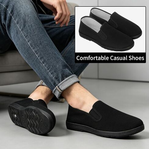 36-Pairs Mens Black Slip-On Shoes Bulk | S/M/L Size Assortment | Comfortable Shoes for Homeless Shelters, Care Packages | Wholesale Shoes Case Pack in Saudi Arabia