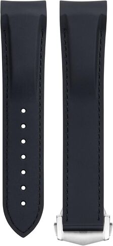 Soft Flexible Rubber For 300 AT150 600 Wristband 20/21/22mm Silver tip buckle in Saudi Arabia