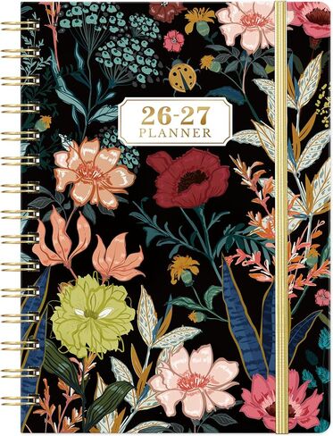 Planner 2025-2025 Calendar/Planner Weekly and Monthly, JAN.2025 - DEC.2025, 6.4" x 8.5", Weekly Monthly Planner 2025 with Tabs, Hardcover, Elastic Closure, Back Pocket in Kuwait