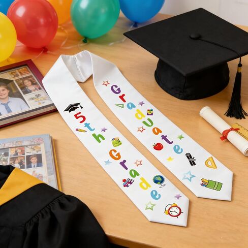 ديكورات التخرج من الدرجة الخامسة 2026، سرق التخرج من الدرجة الخامسة، وشاح التخرج من الدرجة الخامسة لحفلة التخرج من المدرسة الابتدائية، لوازم التخرج من الدرجة الخامسة للأولاد والبنات in Kuwait