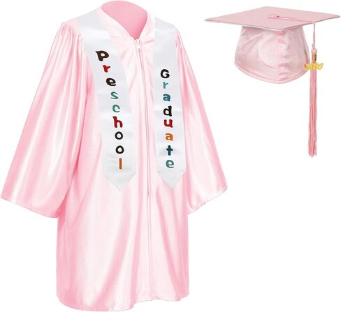 Shiny Preschool and Kindergarten Graduation Cap Gown Stole Package with Year Charm Tassel in Saudi Arabia