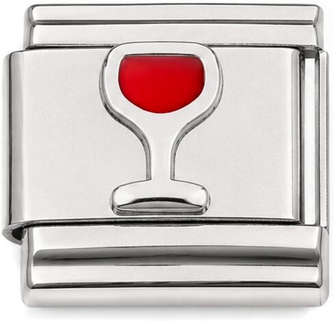 NewCharms Red Wine Drink Glass Italian Charm in Kuwait