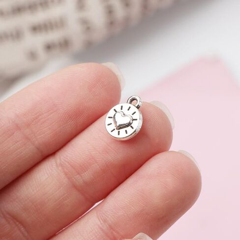 150Pcs Fashion Peach Heart Ancient Silver Golden Bronze Charms for Earrings Necklace Bracelet Jewelry DIY Handmade Accessories 10 x 8 mm in Kuwait