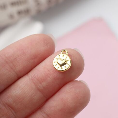 150Pcs Fashion Peach Heart Ancient Silver Golden Bronze Charms for Earrings Necklace Bracelet Jewelry DIY Handmade Accessories 10 x 8 mm in Kuwait