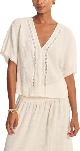 Velvet by Graham & Spencer Women's Verna Cotton Gauze Top in Saudi Arabia
