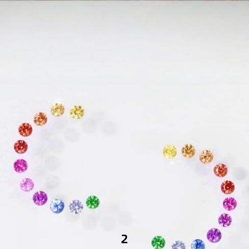 Loose Rainbow gemstones Lab Grown Sapphire Round cut 2.0mm~ 3.0mm For Rainbow bracelet, chain ring, necklace making C8 in Kuwait