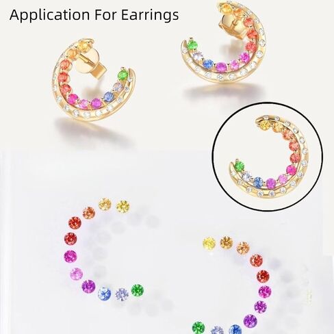 Loose Rainbow gemstones Lab Grown Sapphire Round cut 2.0mm~ 3.0mm For Rainbow bracelet, chain ring, necklace making C8 in Kuwait