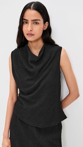 Vince Women's Shadow Grid Cowl Neck Top in Saudi Arabia