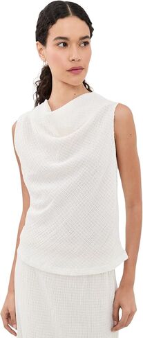 Vince Women's Shadow Grid Cowl Neck Top in Saudi Arabia