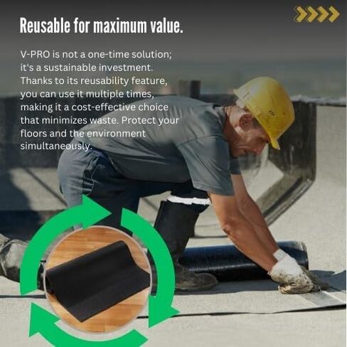 V-PRO 317sqft Floor Protector - Anti Paint, Durable, Waterproof, Floor Covering - Ideal for Construction, Renovations and Move. - Ultimate Floor Protection Solution for Home and Office in Saudi Arabia