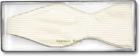 SELF TIE Bow Tie Solid CREAM Color Ribbed Pattern Men's BowTie in Saudi Arabia
