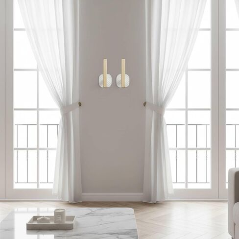2 Pieces L Shaped Curtain Holder No Drill L-Bracket Style Curtain Holder Easy to Install Home Decor Item for Bedroom, Living Room in Saudi Arabia