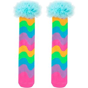 Toddler Girls Knee High stockings Rainbow Tights Kids Long Socks Cute Funny Little Girls Socks Wacky Striped in Saudi Arabia