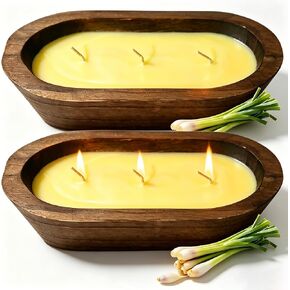 STRN Citronella Candles Bowl Summer Outdoor & Indoor - Large Soy Wax Scented Candles with Wooden Bowl, 2 Packs (35 OZ) for Garden Patio Yard Home Camping Backyard, Burning Time 30 Hours in Saudi Arabia