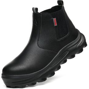 KAIDISEN Slip On Steel Toe Work Boots for Men & Women Lightweight Slip Resistant Safety Boots for Industrial & Construction in Kuwait