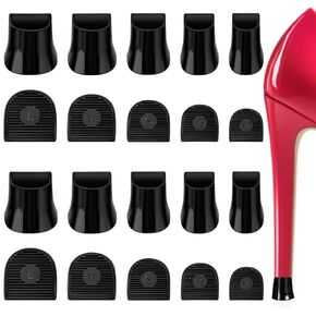 20 Pcs Heel Caps for High Heels, Heel Covers for High Heel Shoes, 5 Sizes Heel Bottom Replacement Tips for Women's Shoes, Non-Slip Stiletto Heel Caps for Outdoor Weddings Grass (U-Mix) in Saudi Arabia
