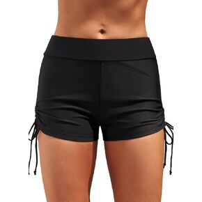 MODLILY Women's Swim Shorts Mid Waisted Tie Side Bathing Suit Bottoms Swimsuit Swimwear Bikini Board Shorts in Saudi Arabia