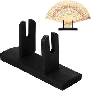 Fan Holder, Fan Display Stand, Display Base Japanese Style Black 4.33X2.36X1.37In Lightweight Home Storage in Kuwait
