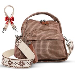 Nylon Crossbody Bags for Women, Lightweight Shoulder bag, Top Handle bag with 2 Adjustable Straps in Kuwait