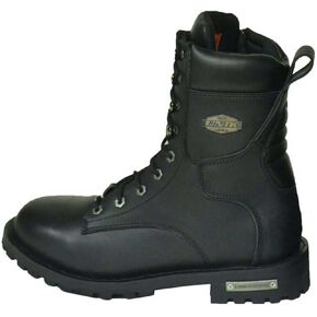 UNIK JUST FOR BIKERS Men's Premium Black Leather Classic Motorcycle Boots, 10002-M in Saudi Arabia