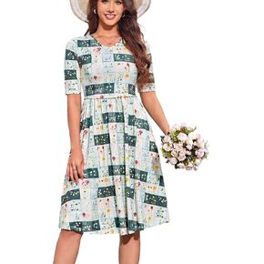 Women's V-Neck Nursing Dresses Breastfeeding Cotton Maternity Dress for Everyday Wear in Saudi Arabia