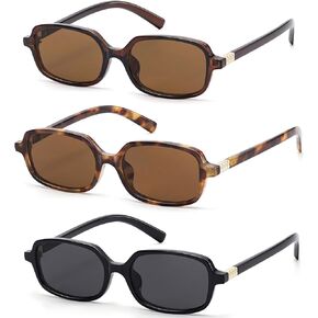 LIKSMU Trendy Rectangle Sunglasses for Women Men Retro Fashion 90s Small Square Shades Vintage Y2K Sun Glasses in Saudi Arabia