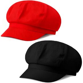 stablerice 2Pcs Newsboy Hats for Women Summer Hats Visor Beret Hat 8 Panels Cabbie Hat Octagonal Cap for Women in Saudi Arabia
