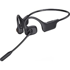 Open Ear Headphones with Mic, Bluetooth Headset with Microphone, AI Noise Cancelling Multipoint Connect Bluetooth 5.3 Headset, Sweatproof Wireless Headset for Work, Driving, Running, Workouts in Kuwait
