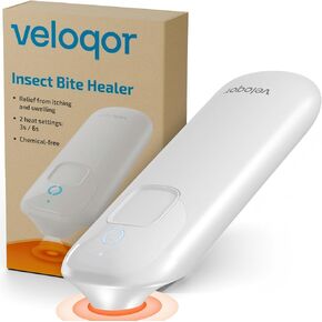 AT02 Bug Bite Itch Relief Tool, Chemical-Free After Bite Insect Bite Treatment with Built-in Night Light, Dual-Mode Heat Mosquito Bite Itch Relief, Black in Saudi Arabia