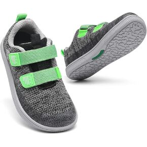 SAGUARO Kids Barefoot Shoes Wide Toe Box Toddlers Sneakers Zero Drop Minimalist Non-Slip Walking Shoe for School, Daily Wear Black in Kuwait