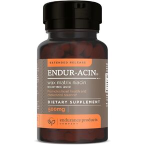 ENDUR-ACIN Niacin, Supports Heart & Circulatory Function, Extended Release Formula, Gluten Free, 500mg (100 Tablets) in Saudi Arabia