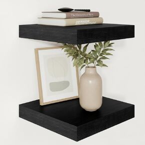 Vivelove 12 Deep Floating Shelves for Wall, 24/36/48/55 Inch Shelves for Room Wall Mounted, 2" Thick Floating Shelf for Living Room Bedroom Bathroom Kitchen Laundry Room, Set of 2 White in Saudi Arabia