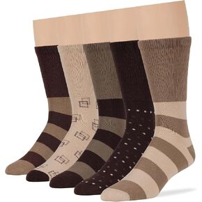 7BIGSTARS KINGDOM Men Diabetic Non-Binding Fashion Cotton Socks-5 Pack Large/XL in Kuwait