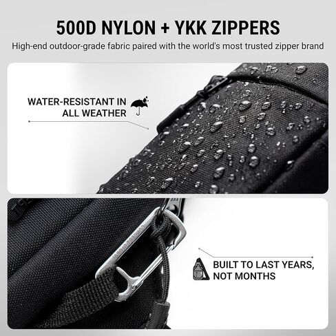 Travel Sling Bag 2.0 for Men & Women - Water Resistant Crossbody Multipocket Chest Bag with Anti-Theft & RFID in Saudi Arabia