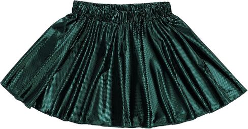 Girls Metallic Skirts Shiny Sparkle Athletic Dance A-Line Skirt in Saudi Arabia