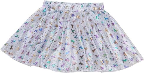 Girls Metallic Skirts Shiny Sparkle Athletic Dance A-Line Skirt in Saudi Arabia