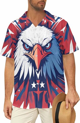 Mens 250th Anniversary USA Hawaiian Shirt Independence Day Short Sleeve American Flag Button Up Shirt Men 1776-2026 in Saudi Arabia