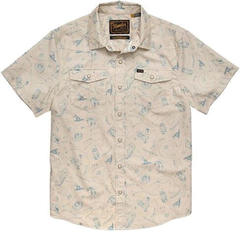 Howler Bros Men's H Bar B Snapshirt, Lightweight Pearl Snap Short Sleeve Western Shirt in Saudi Arabia