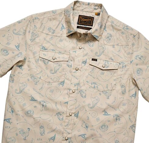 Howler Bros Men's H Bar B Snapshirt, Lightweight Pearl Snap Short Sleeve Western Shirt in Saudi Arabia