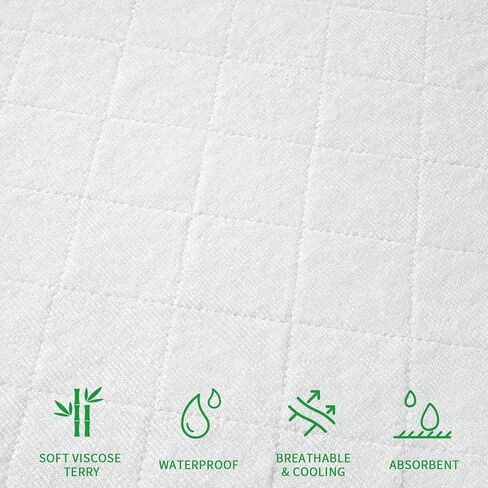 Incontinence Bed Pads for Adults & Kids & Elderly, Waterproof Reusable Mattress Protector Underpads Washable Pee Pads with Tuckable Sides, Non-Slip Design Super Absorbent, Queen-60" x 36" in Saudi Arabia