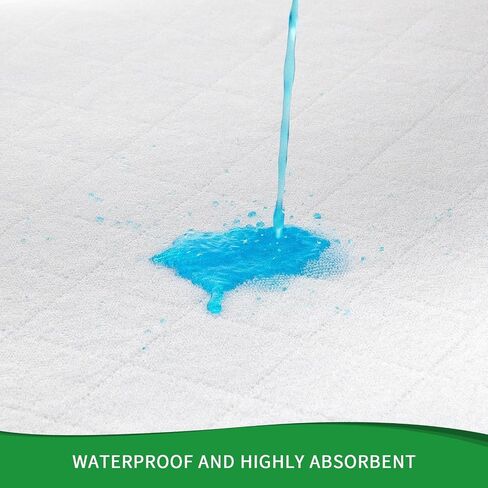 Incontinence Bed Pads for Adults & Kids & Elderly, Waterproof Reusable Mattress Protector Underpads Washable Pee Pads with Tuckable Sides, Non-Slip Design Super Absorbent, Queen-60" x 36" in Saudi Arabia