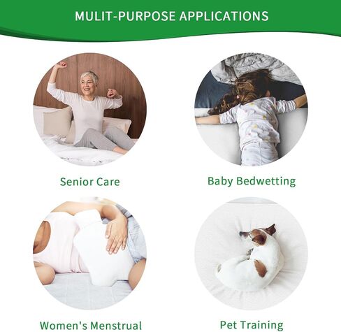 Incontinence Bed Pads for Adults & Kids & Elderly, Waterproof Reusable Mattress Protector Underpads Washable Pee Pads with Tuckable Sides, Non-Slip Design Super Absorbent, Queen-60" x 36" in Saudi Arabia