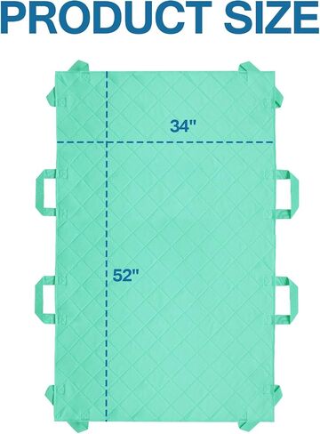 Positioning Bed Pads 2 Pack with 8 Reinforced Handles, 34'' x 52'', Quick-Drying, Washable Waterproof Reusable Pads for Lifting, Turning, Transfering Elderly, Bedridden and Incontinence Patients in Saudi Arabia