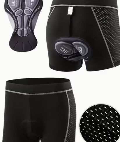 شورت ركوب الدراجات للرجال مع وسادة جل ثلاثية الأبعاد قابلة للتنفس سريعة الجفاف لركوب الدراجات in Kuwait