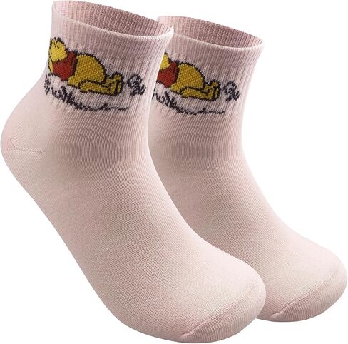 Disney Winnie The Pooh Official Women's 3 Pack Quarter Ankle Socks - Assorted Designs & Colors in Kuwait