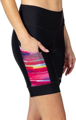 شورت Terry Bike شورت نسائي مبطن لركوب الدراجات، شورت Soleil قصير بعامل حماية من الأشعة فوق البنفسجية 50+ شورت صيفي مضغوط للنساء، مطبوعات عالية الوضوح in Kuwait