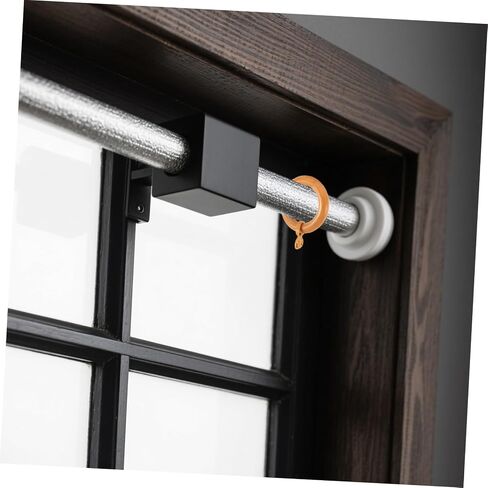 TIDTALEO 12pcs Wooden Curtain Rings with Eyelets for 28mm Roman Rods, Tea Color Solid Wood Drapery Rings for Window Treatment and Hanging Curtains in Kuwait