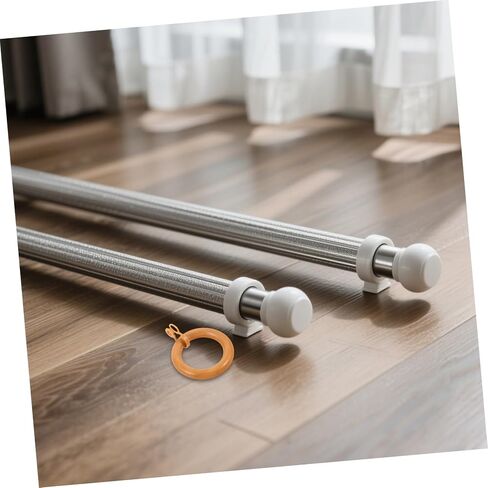 TIDTALEO 12pcs Wooden Curtain Rings with Eyelets for 28mm Roman Rods, Tea Color Solid Wood Drapery Rings for Window Treatment and Hanging Curtains in Kuwait
